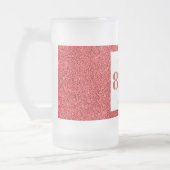 かわいらしパーソナライズされた誕生日グラスのマグギフト80th フロストグラスビールジョッキ (左)