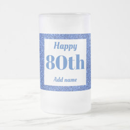 かわいらしパーソナライズされた誕生日グラスのマグギフト80th フロストグラスビールジョッキ
