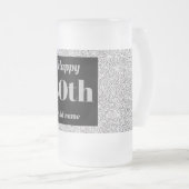 かわいらしパーソナライズされた誕生日グラスのマグギフト80th フロストグラスビールジョッキ (正面右)
