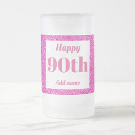 かわいらしパーソナライズされた誕生日グラスのマグギフト90th フロストグラスビールジョッキ