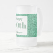 かわいらしパーソナライズされた誕生日グラスのマグギフト90th フロストグラスビールジョッキ (正面右)