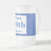 かわいらしパーソナライズされた誕生日グラスのマグギフト90th フロストグラスビールジョッキ (正面右)