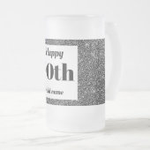 かわいらしパーソナライズされた誕生日グラスのマグギフト90th フロストグラスビールジョッキ (正面右)