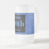 かわいらしパーソナライズされた誕生日グラスのマグギフト90th フロストグラスビールジョッキ (正面右)
