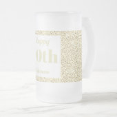かわいらしパーソナライズされた誕生日グラスのマグギフト90th フロストグラスビールジョッキ (正面右)