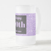 かわいらしパーソナライズされた誕生日グラスのマグギフト90th フロストグラスビールジョッキ (正面右)