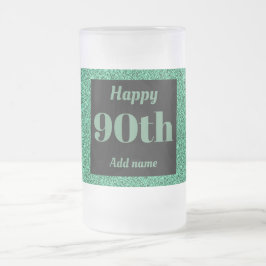 かわいらしパーソナライズされた誕生日グラスのマグギフト90th フロストグラスビールジョッキ
