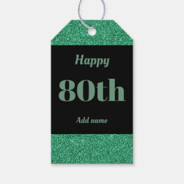 かわいらしパーソナライズされた誕生日ラベル80日 ギフトタグ