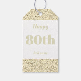 かわいらしパーソナライズされた誕生日ラベル80日 ギフトタグ