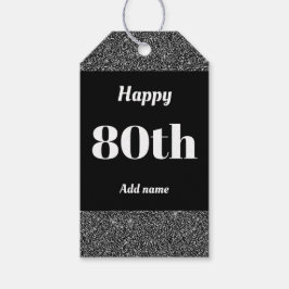 かわいらしパーソナライズされた誕生日ラベル80日 ギフトタグ