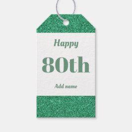 かわいらしパーソナライズされた誕生日ラベル80日 ギフトタグ
