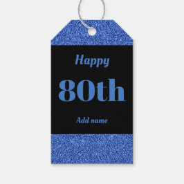 かわいらしパーソナライズされた誕生日ラベル80日 ギフトタグ