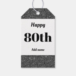 かわいらしパーソナライズされた誕生日ラベル80日 ギフトタグ