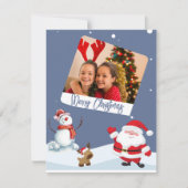 かわいらしパーソナライズされたChristmas Photo Card ノートカード (正面)