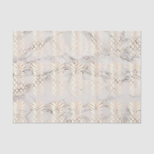 かわいらしヒック銅バラ金ゴールドパイナップル大理石 薄葉紙 (正面)