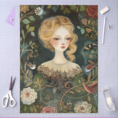 かわいらしビクトリアンお洒落花 薄葉紙 (クラフト)