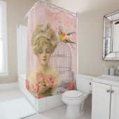 かわいらしビクトリアンエレガントヴィンテージ シャワーカーテン (インサイチュ)