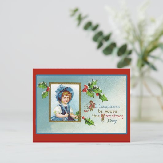 かわいらしビクトリアンクリスマスカード シーズンポストカード (スタンド正面)