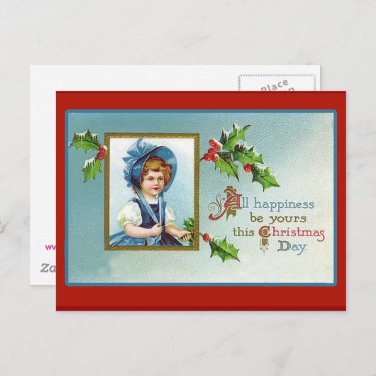 かわいらしビクトリアンクリスマスカード シーズンポストカード (正面/裏面)