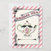 かわいらしビクトリアンブライダルシャワー茶パーティー 招待状 (裏面)