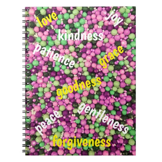 かわいらしビーズ&Virtueスパイラルノートブック ノートブック (正面)