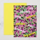 かわいらしビーズ&Virtueフラットグリーティングカード (正面/裏面)