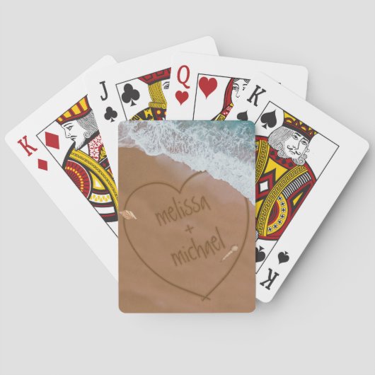 かわいらしビーチサンド書カップル トランプ (裏面)