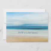 かわいらしビーチ海波場面結婚式招待状 招待状 (裏面)