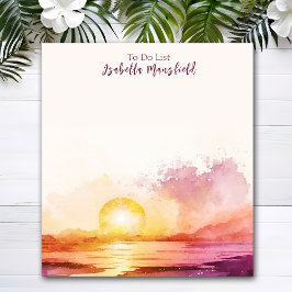 かわいらしビーチ&サンセットをテーマにした「To Do List」 ノートパッド