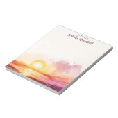 かわいらしビーチ&サンセットをテーマにした「To Do List」 ノートパッド (回転)