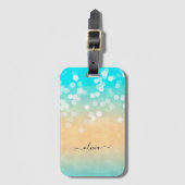 かわいらしビーチ《写真》ぼけ味 ラゲッジタグ (正面縦)