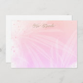 かわいらしピパーソナライズされたンク水色ノートカード ノートカード (正面/裏面)