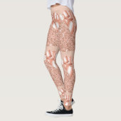 かわいらしピンクきらきら光るで レギンス (左)