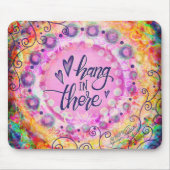 かわいらしピンクつるの引用文の感光 マウスパッド (正面)