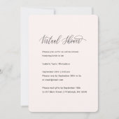 かわいらしピンクとフェイク金ゴールド仮想ブライダルシャワー 招待状 (正面)