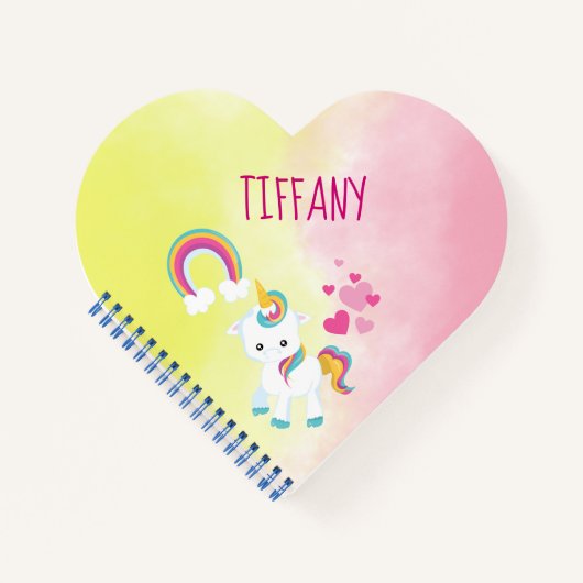 かわいらしピンクと黄色 ノートブック (正面)