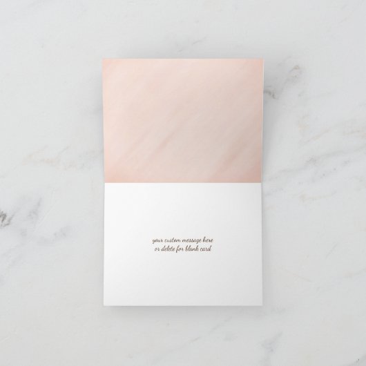 かわいらしピンクのシンプルチューリップのフローラ考えるの皆さん カード (内部)