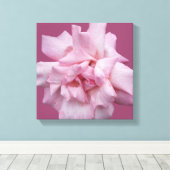 かわいらしピンクのバラのシンプル美しモダンい素晴らし芸術 キャンバスプリント (インサイチュ (ウッドフロア))