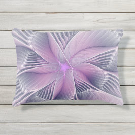 かわいらしピンクの花モダン抽象芸術 アウトドアクッション