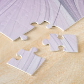 かわいらしピンクの花モダン抽象芸術 ジグソーパズル (側面)