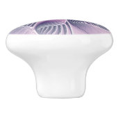 かわいらしピンクの花モダン抽象芸術 セラミックノブ (側面)