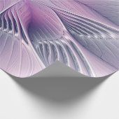 かわいらしピンクの花モダン抽象芸術 ラッピングペーパー (角)