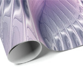 かわいらしピンクの花モダン抽象芸術 ラッピングペーパー (ロールコーナー)