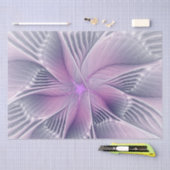 かわいらしピンクの花モダン抽象芸術 薄葉紙 (クラフト)