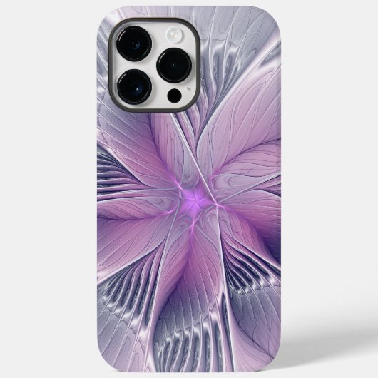 かわいらしピンクの花モダン抽象芸術 Case-Mate iPhoneケース (裏面)
