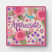 かわいらしピンクア感動的ビカスタムアフローラ フォトプラーク (正面)