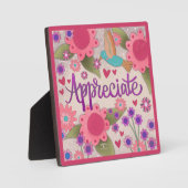 かわいらしピンクア感動的ビカスタムアフローラ フォトプラーク (正面)