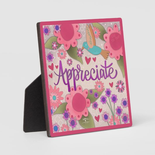 かわいらしピンクア感動的ビカスタムアフローラ フォトプラーク (正面)