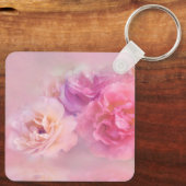 かわいらしピンクカースタイリッシュネーション結婚写真 キーホルダー (裏面)