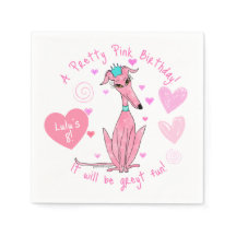 かわいらしピンクグレイハウンドパーティー